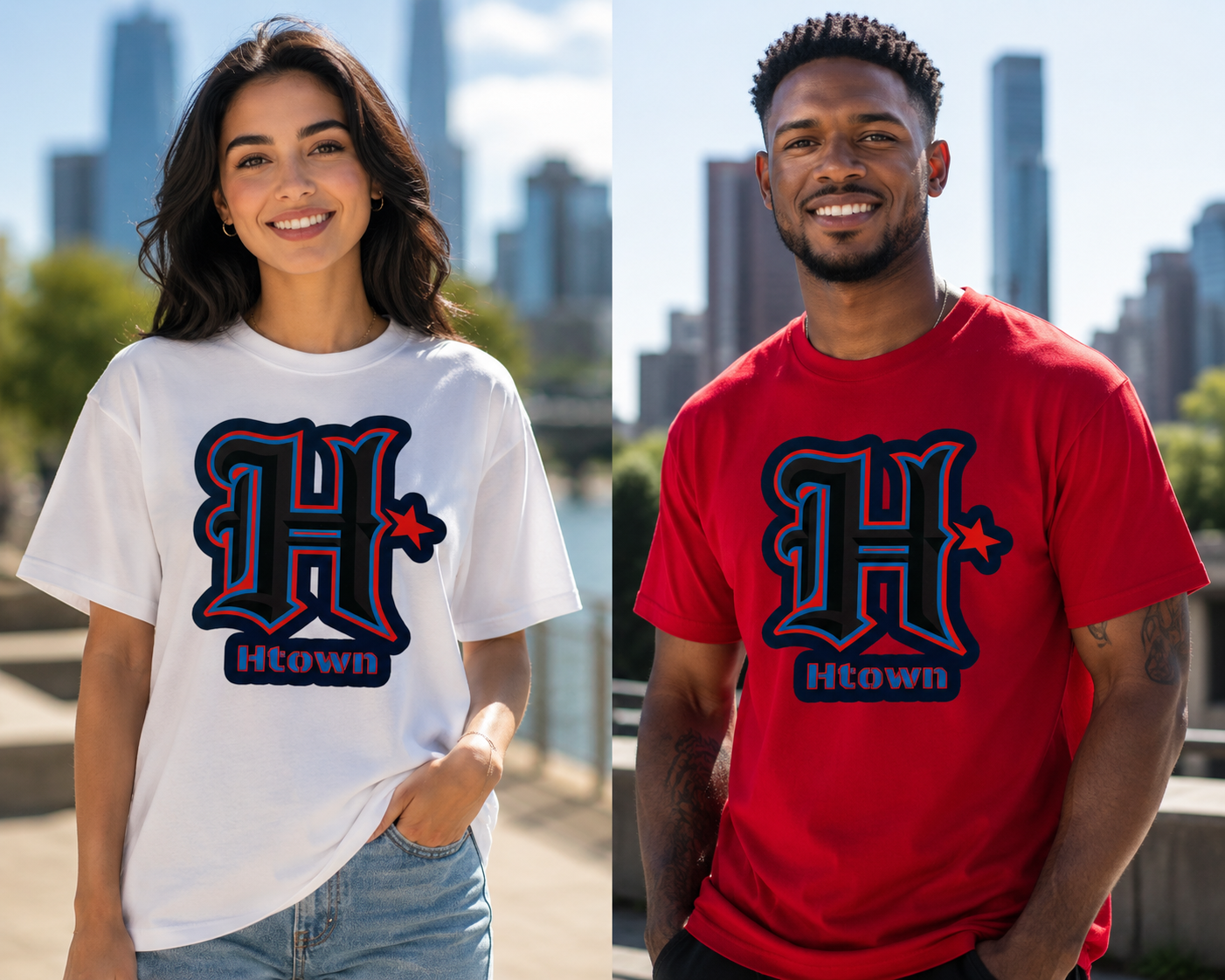 H-town Houston Graphic Tee | Texas Streetwear Shirt | Urban H Logo T-Shirt | Unisex Houston Pride Tee
