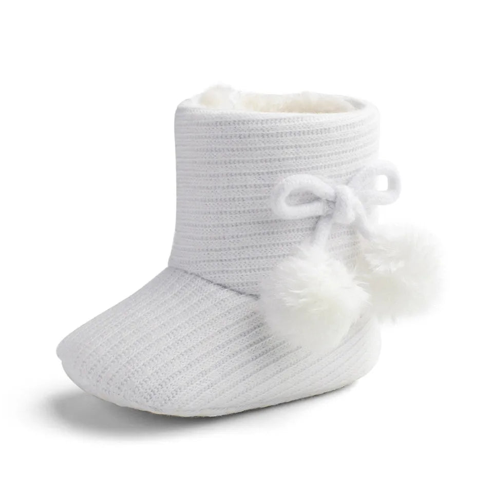 New Winter Super Warm Newborn Baby Girls First Walkers Shoes Infant Toddler Soft Soled Anti-slip Boots Booties