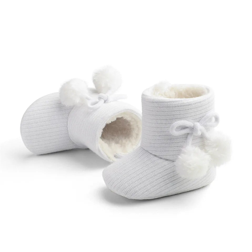 New Winter Super Warm Newborn Baby Girls First Walkers Shoes Infant Toddler Soft Soled Anti-slip Boots Booties
