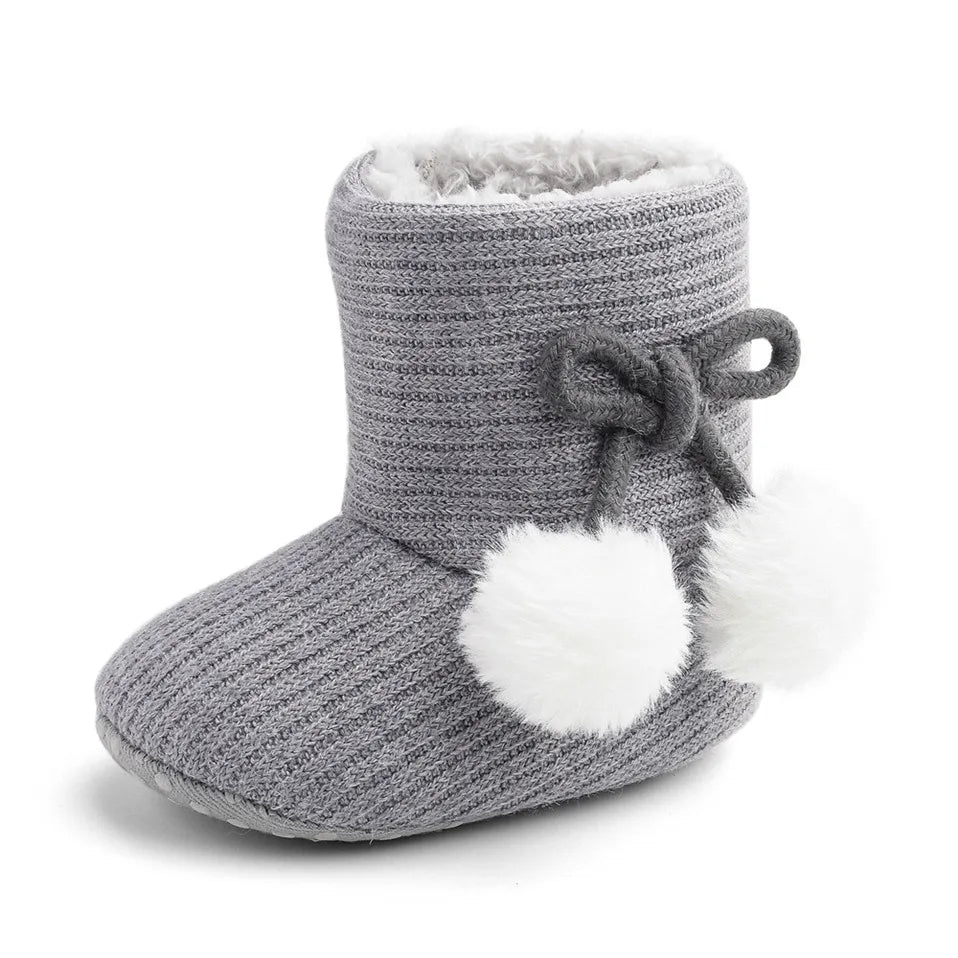 New Winter Super Warm Newborn Baby Girls First Walkers Shoes Infant Toddler Soft Soled Anti-slip Boots Booties