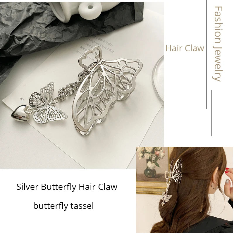 Korean Metal Geometric Hair Claw Barrettes Elegant Hair Clip Crab for Women Hollow Out Hairpin Headwear Girl Hair Accessories