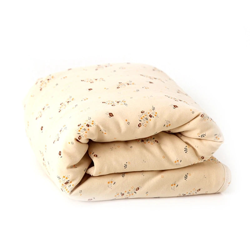 New Autumn Winter Warm Baby Blanket Soft Cotton Cherry Printed Children Quilt Nap Blanket Newborn Swaddle Wrap Bedding