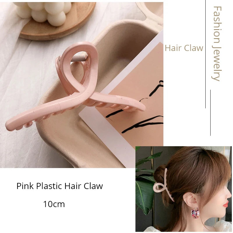 Korean Metal Geometric Hair Claw Barrettes Elegant Hair Clip Crab for Women Hollow Out Hairpin Headwear Girl Hair Accessories