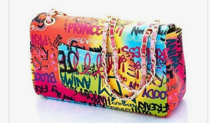 Graffiti Print Handbag