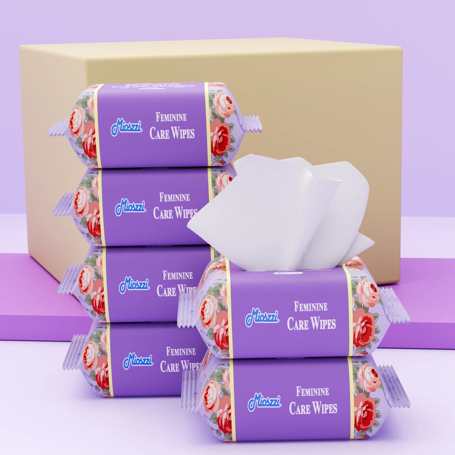 Mioszzi Mint Feminine Cleansing Wet Wipes 40pcs/pack,refreshing,portable,remove oder