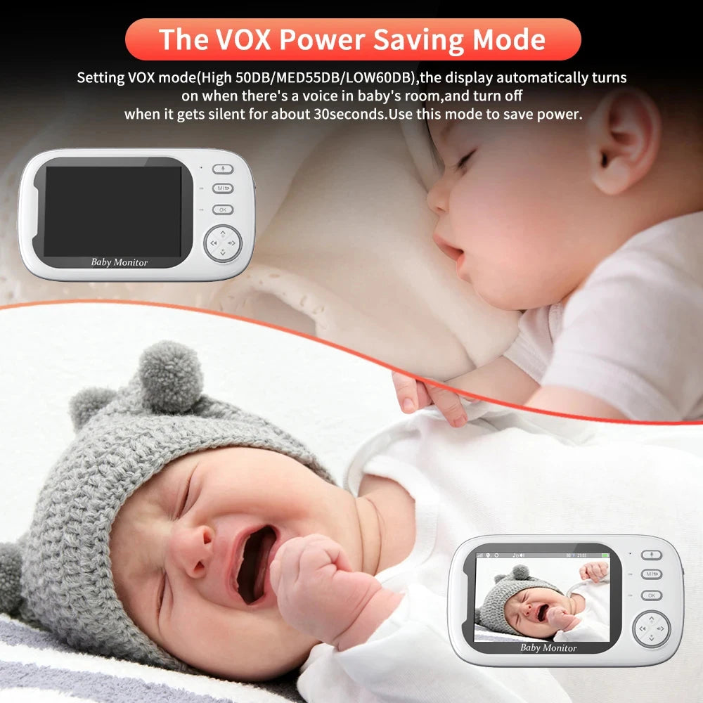 ABM600 Baby Monitor With Camera LCD Electronic Babysitter Wireless 2 Way Audio Talk Video Baby Nanny Device Upgraded Caregiver