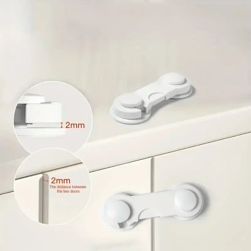 5Pcs Child Safety Locks for Drawers, Cabinets, Doors, Refrigerator, Anti-Open Buckle