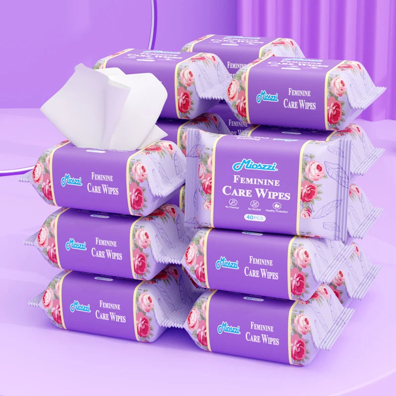 Mioszzi Mint Feminine Cleansing Wet Wipes 40pcs/pack,refreshing,portable,remove oder