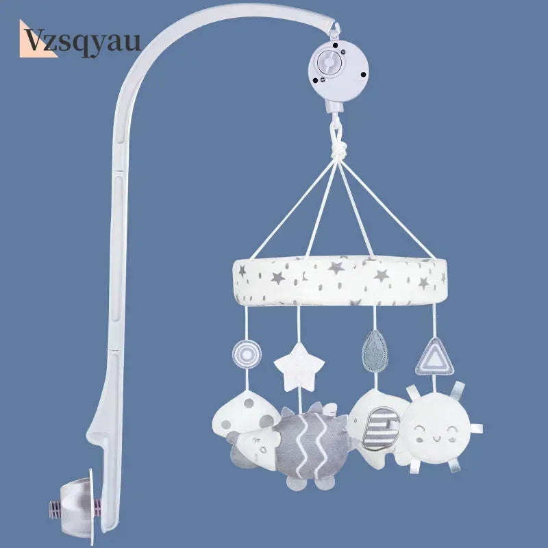 Baby Crib Mobiles Rattles Music Educational Toys Bed Bell Carousel for Cots Infant Baby Toys 0-12 Months for Newborns Gifts New