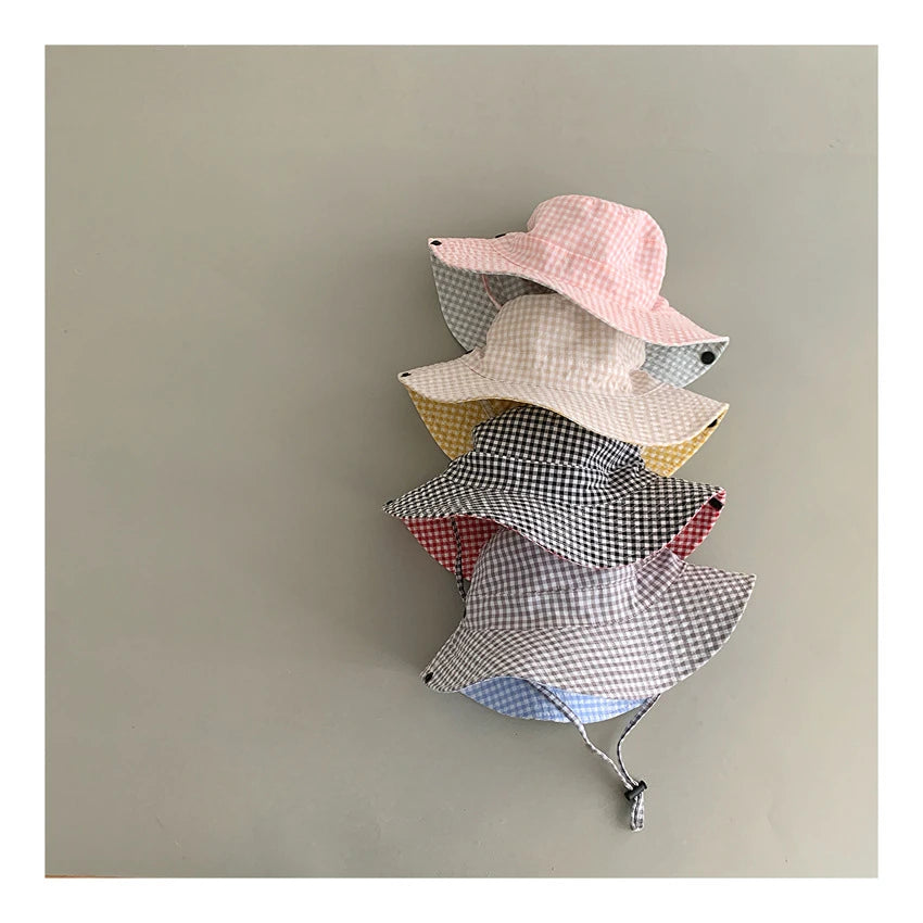 Personalized Candy Color Reversible Spring Autumn Baby Hat Boy Girl Cotton Kid Sun Hat Outdoor Summer Child Cap Custom Baby Name