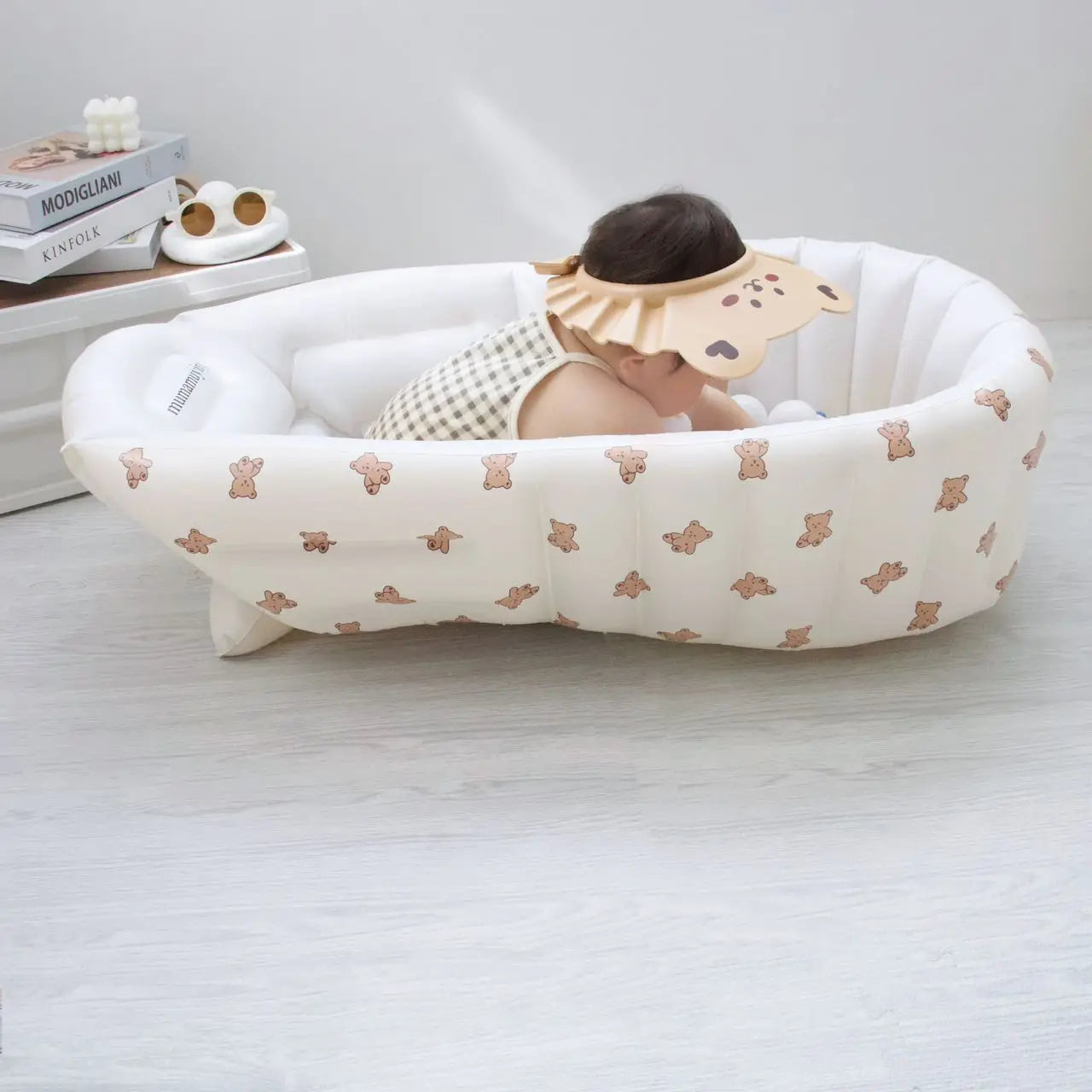 2025Original New Product: Daisy Bathtub, Children's Comes with Inflatable Bathtub, Newborn Bear Bathtub, Travel specific Bathtub