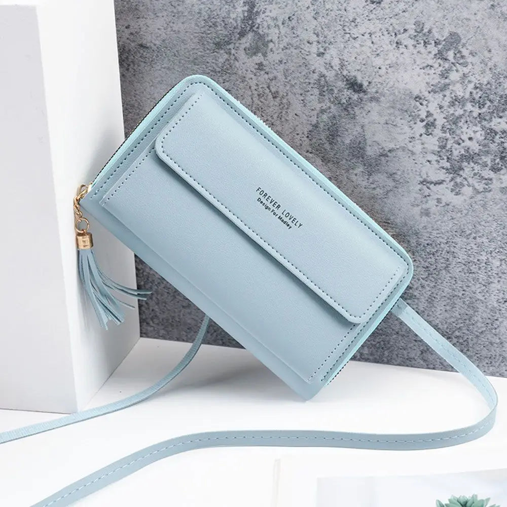 Women Shoulder Strap Bag Multifunction Long Wallet Fashion Tassel Handbags Card Holder Ladies Small Crossbody Cell Phone Bag