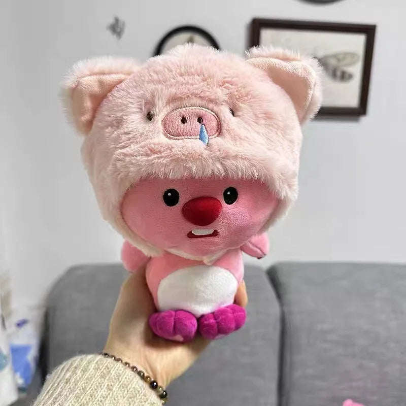 28/33cm Kawaii Beaver Loopy Doll Snatchy Pig Hat Girl Schoolbag Plush Toy Pendant Doll Cute Christmas Birthday Gifts anime plush