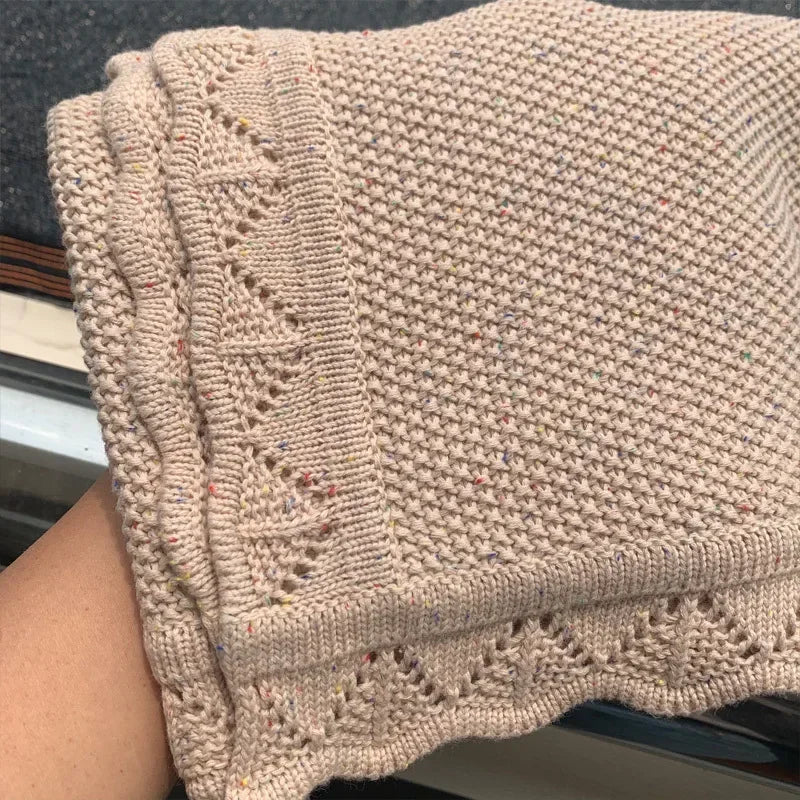 Knitted Baby Blanket Newborn Bedding Comforter Cotton Swadlle for New Born Babies Accessories Stroller Blanket Receive Bed Cover