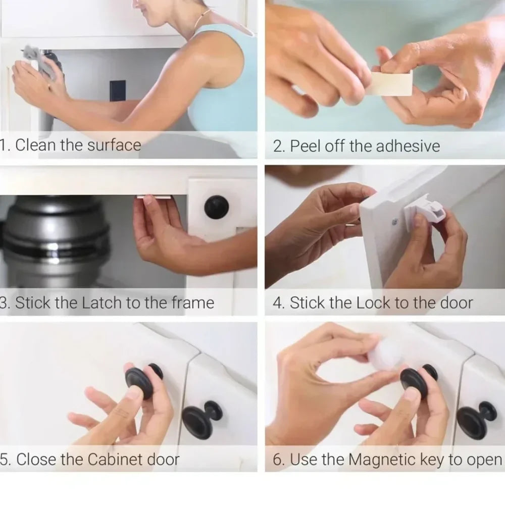 Magnetic Children's Lock for Extra Cabinet Door Safety: A Must-Have for Parents Drawer Lock Baby Protection Baby Safety Lock