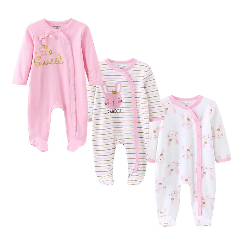 3PCS/Set Autumn Unisex Baby Rompers Cotton Soft Newborn Boy Girl Jumpsuit 2023 Infant Winter Onesies Clothes