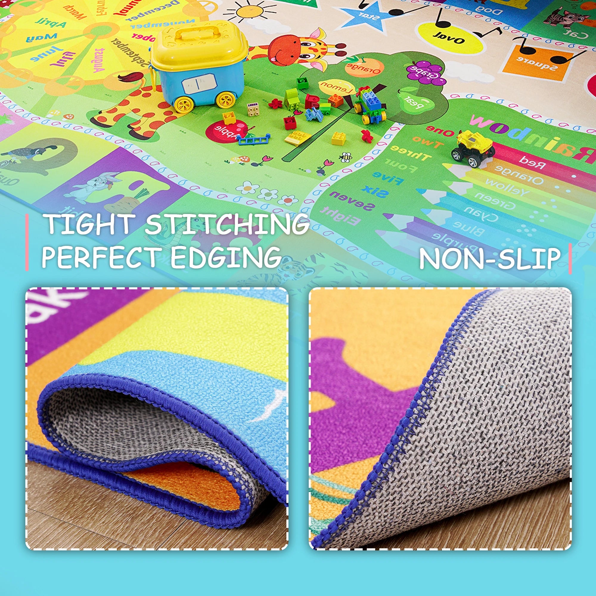 Large Children's Play Mat Children's Bedroom Giraffe Animal Carpet Boys Kindergarten Room Decorative Carpet Letters Carpet