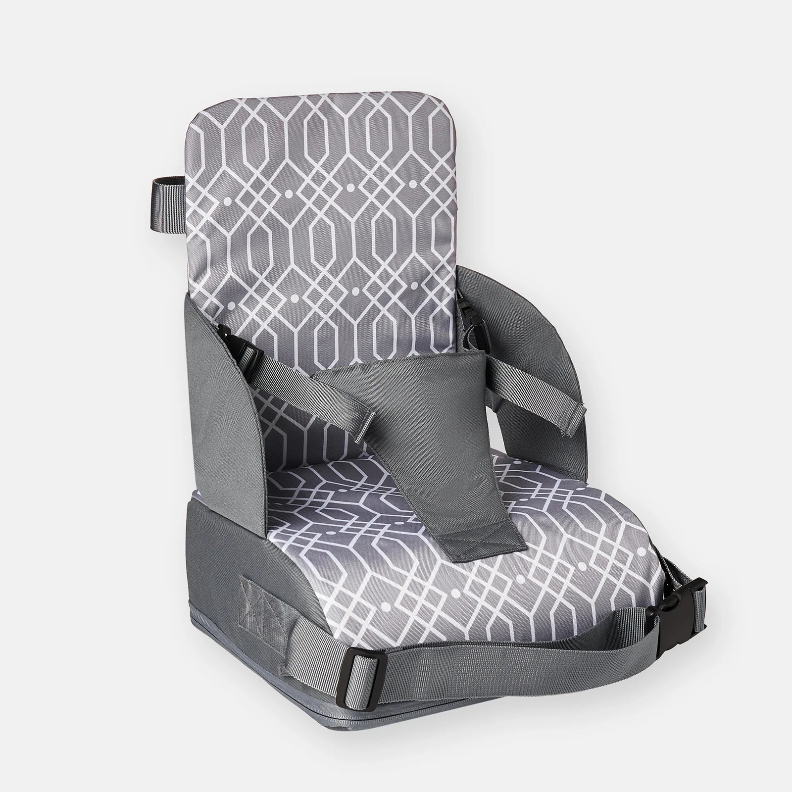 Baby Booster Seat Travel Booster Seat for Kitchen Chair PU Washable Straps Safety Buckle Portable Travel Toddler Booster Seat