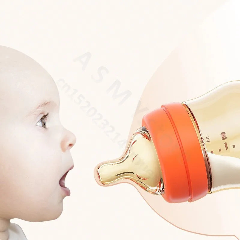 Newborn Feeding Bottle/ Baby PPSU Anti-fall Milk Bottle/ Anti-Colic Feeding Bottle/ Silicone nipple 90ML 0-3 months