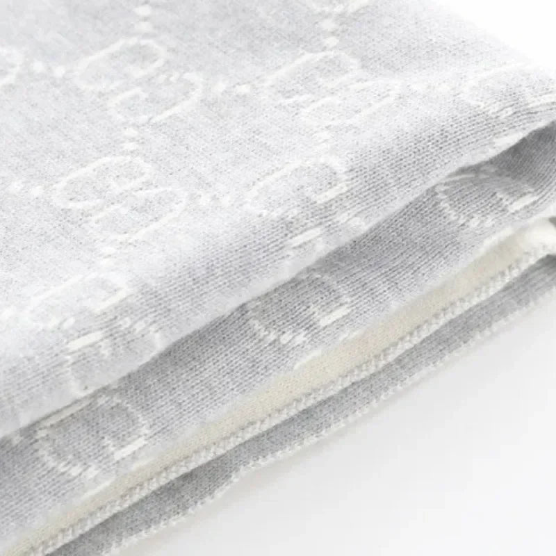 1set Baby Blanket & Swaddling Thick Knit Jacquard Soft Skin Outdoor Windproof Warm Hat Baby Stroller Air Conditioning Cotton