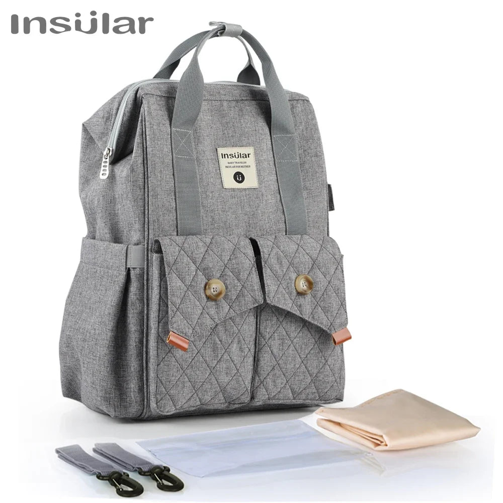 Brand Nappy Backpack Bag Mummy Large Capacity Stroller Bag Mom Baby Multi-function Waterproof Outdoor Travel Diaper Nursing Bags