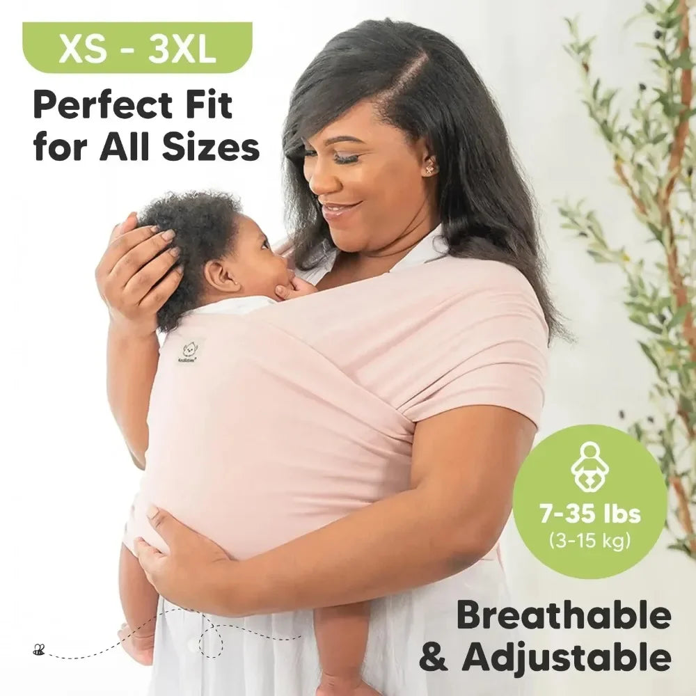Baby Wrap Carrier Breathable Babies Sling Toddler Baby Blanket Easy To Wear Lightweight Hand Free Infant Carrier Bag for Newborn