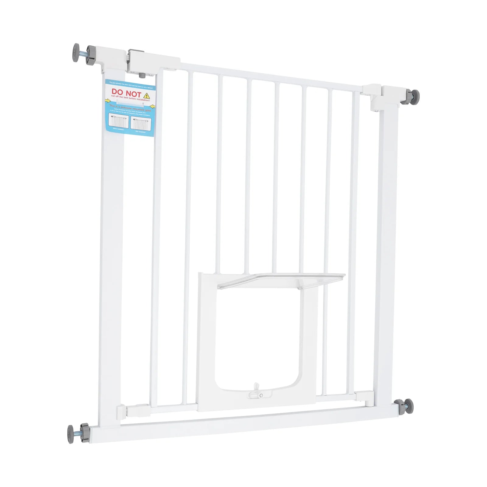 Baby Safety Gate with Small Pet Door, Baby Safety Gate Guardrail, Mounted Barrier for Stairs, Doorways, Hallways