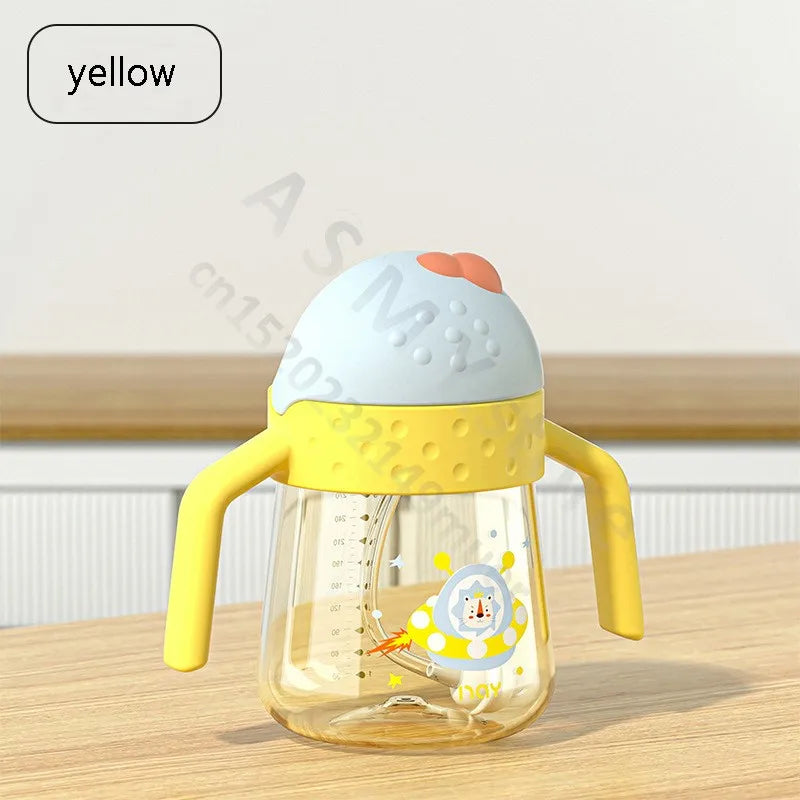 Children learn to drink water cup / children's straw cup / 300ML large capacity drinking cups