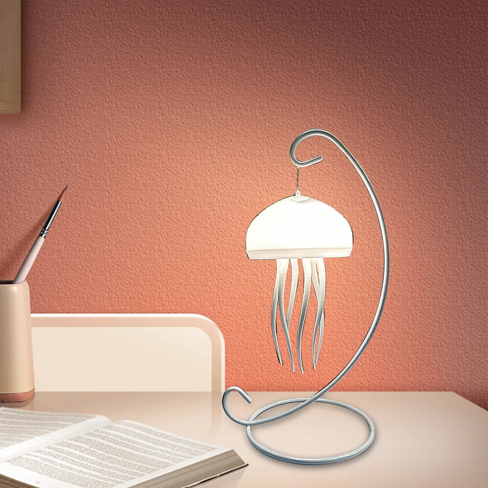 Jellyfish Night Light Dynamic Rotation Atmosphere Light USB Rechargeable Bedside Lamp Night Lamp for Home Decor