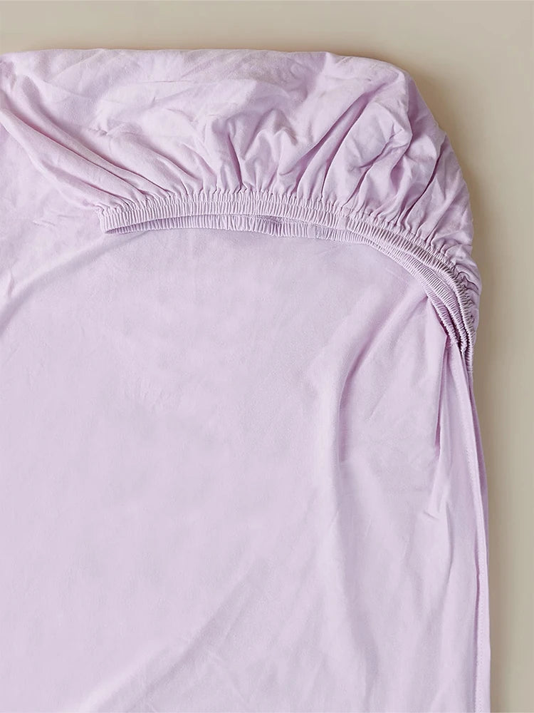 1PC Solid Color Dotted Flannel Crib Sheet Crib Mattress Children's Bed Cover For Newborn Bassinet Cradle Sheet Beding