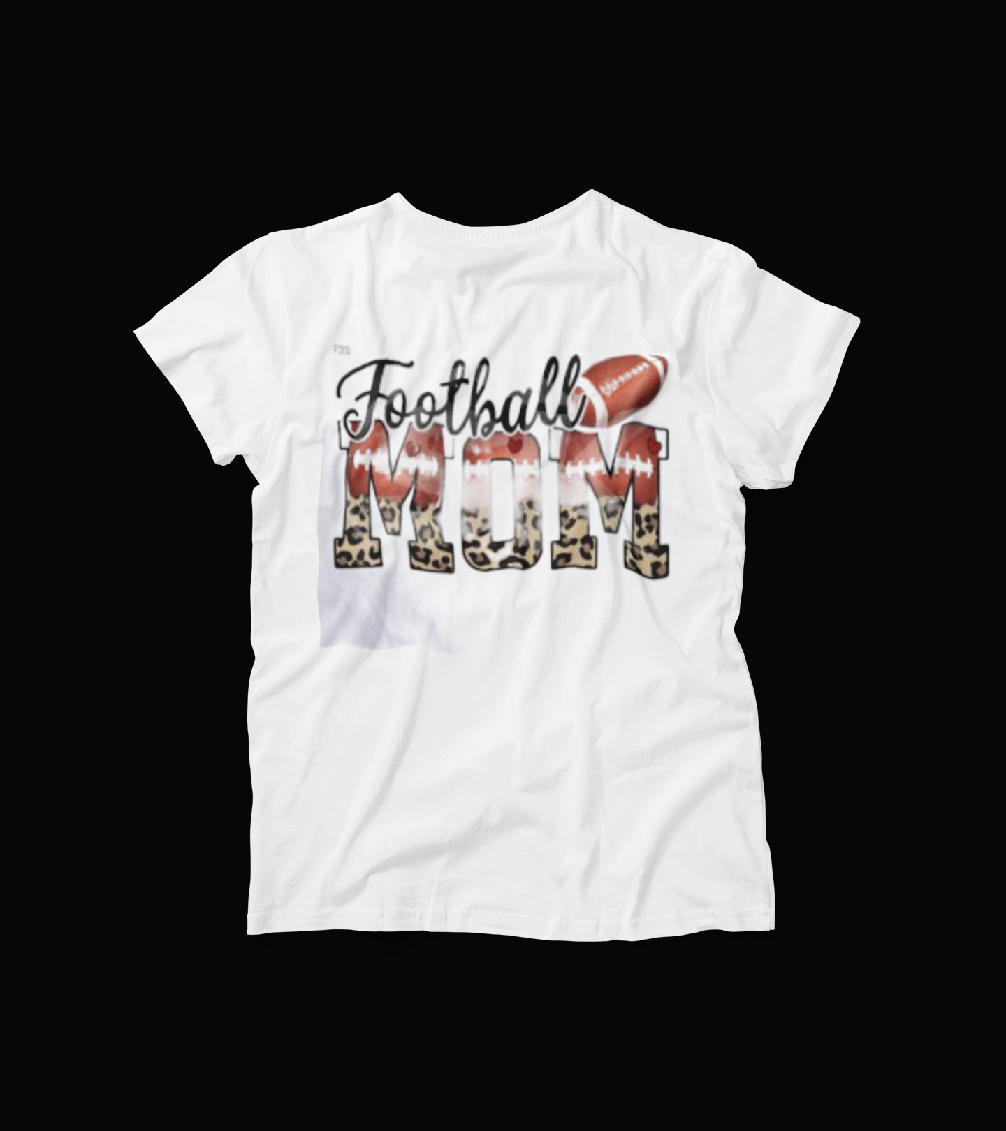 Football Mom T-Shirt – Leopard Print Game Day Tee – Red and Brown Sports Shirt for Proud Moms – Fall Team Spirit Top