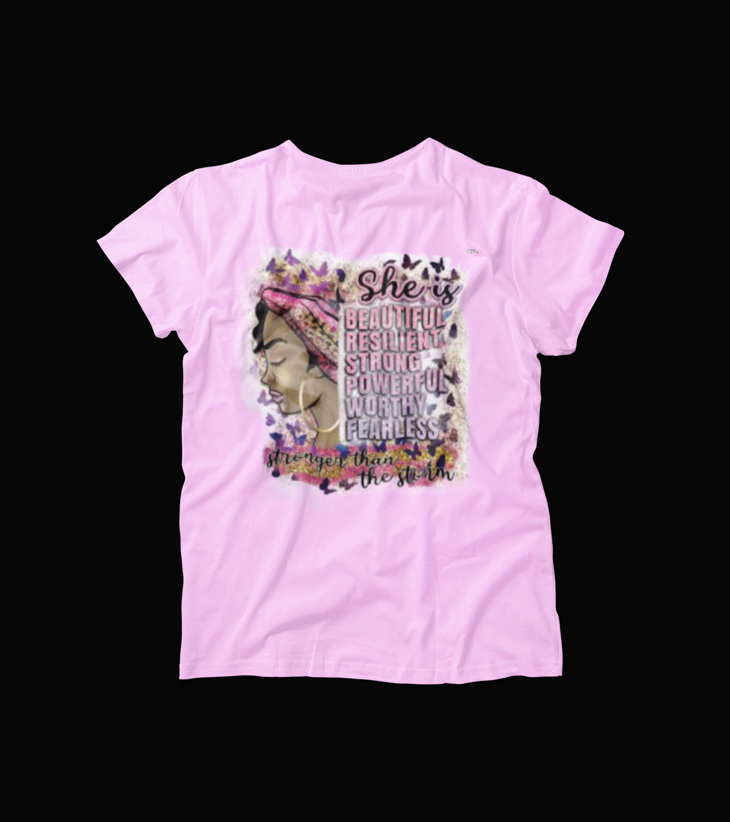 Empowerment T-Shirt – Stronger Than the Storm Shirt – Resilient Woman Graphic Tee – Strength & Self-Love Motivational Shirt