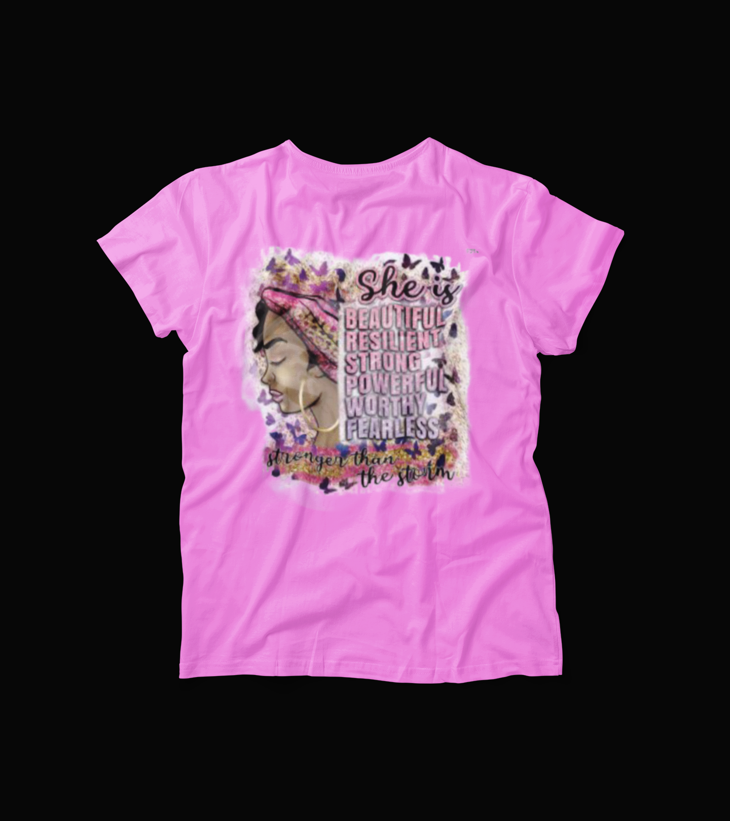 Empowerment T-Shirt – Stronger Than the Storm Shirt – Resilient Woman Graphic Tee – Strength & Self-Love Motivational Shirt