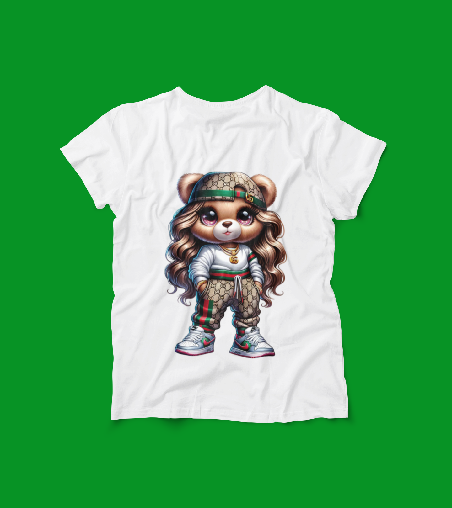 Bougie Bear Graphic Tee – Drippy Luxury Streetwear-Inspired Shirt – Cute Cartoon Swag T-Shirt for Trendy Kids & Adults