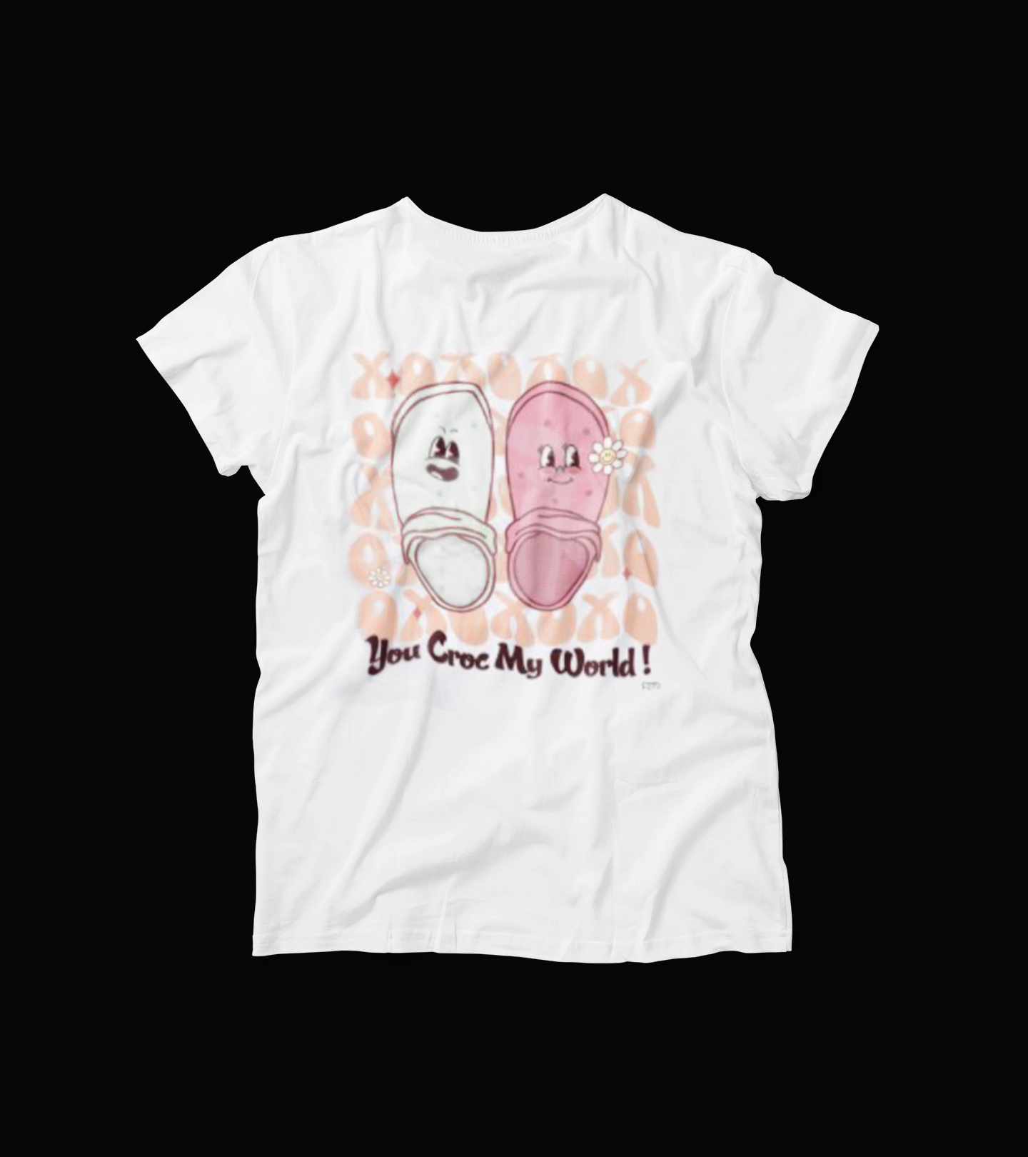 You Croc My World T-Shirt – Funny Couple Croc Shoe Graphic Tee – Cute Love Pun Valentine Shirt – Casual Gift Tee