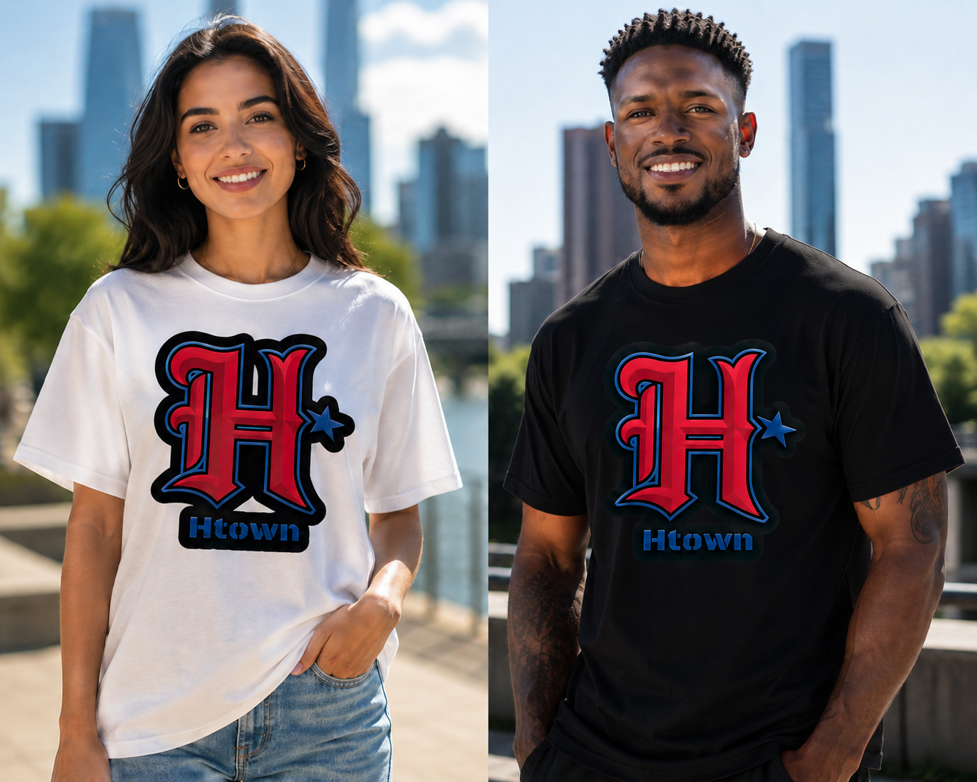 H-town Houston Graphic Tee | Texas Streetwear Shirt | Urban H Logo T-Shirt | Unisex Houston Pride Tee