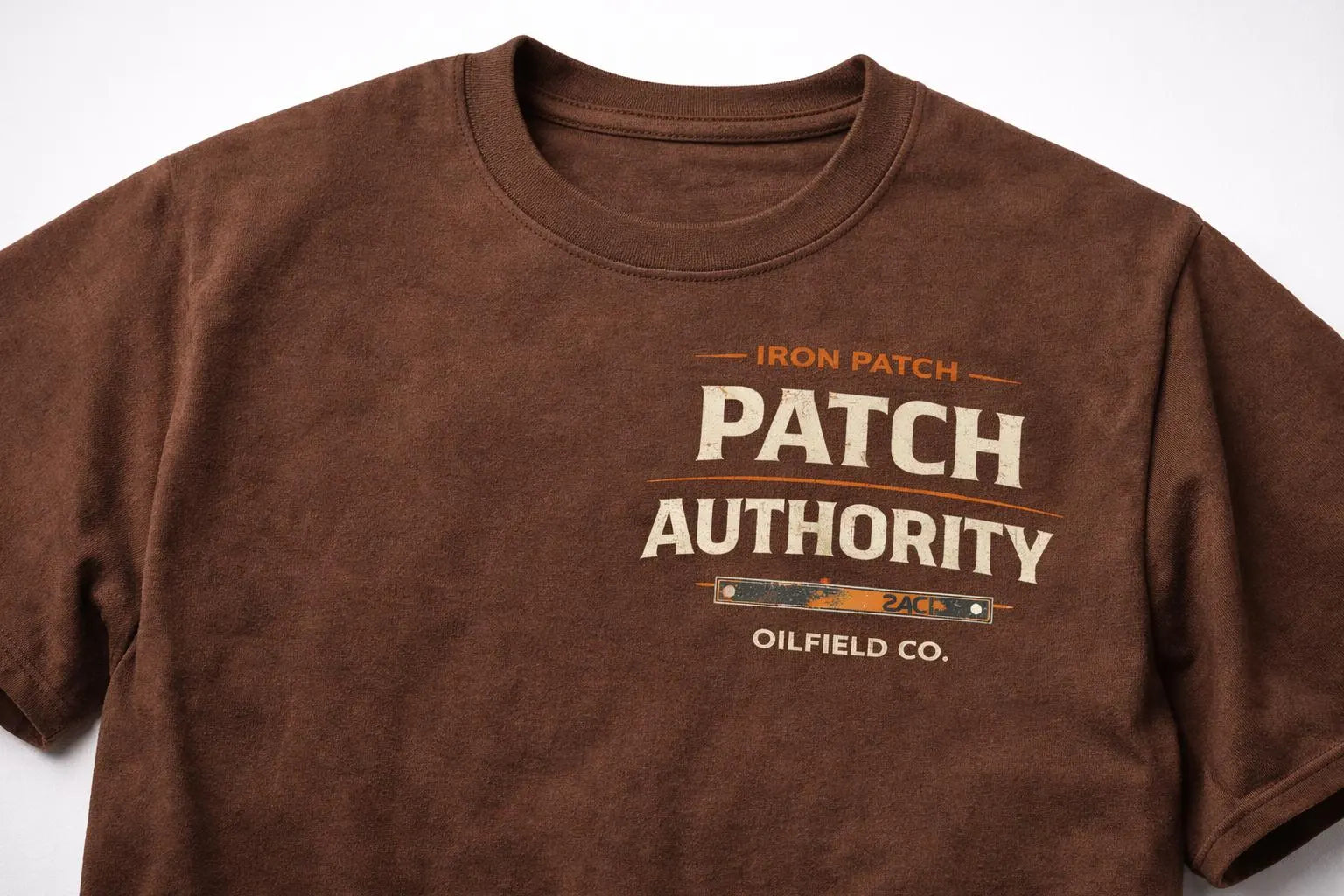 Patch Authority Oilfield T-Shirt – Iron Patch Co. Roughneck Back Print Tee