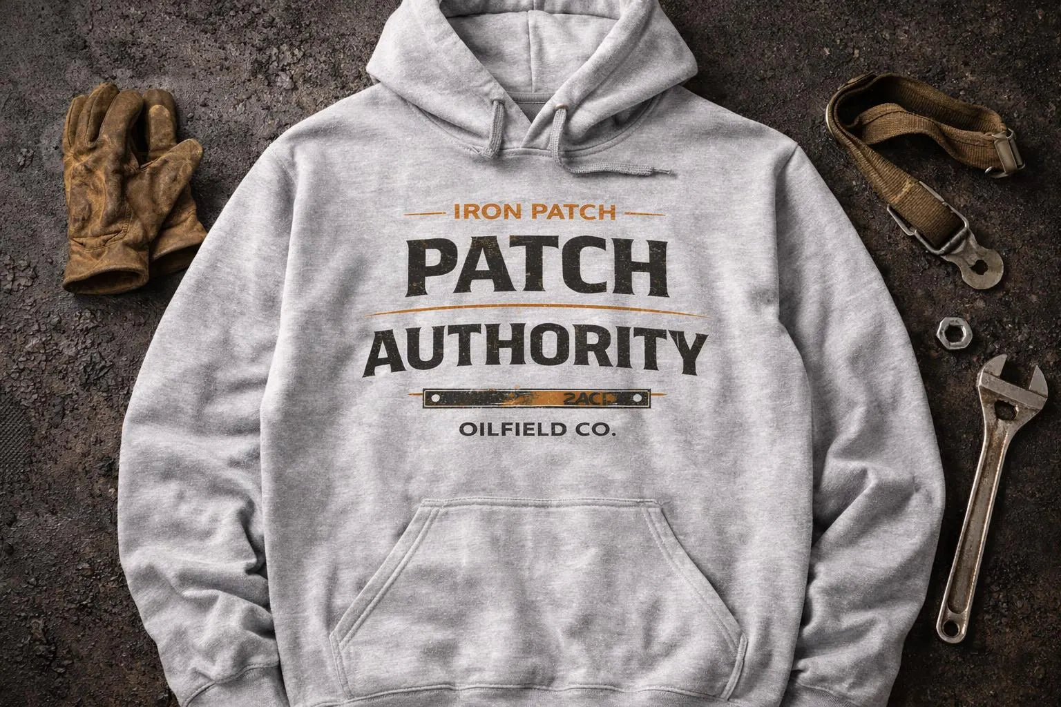 Patch Authority Oilfield T-Shirt – Iron Patch Co. Roughneck Back Print Tee