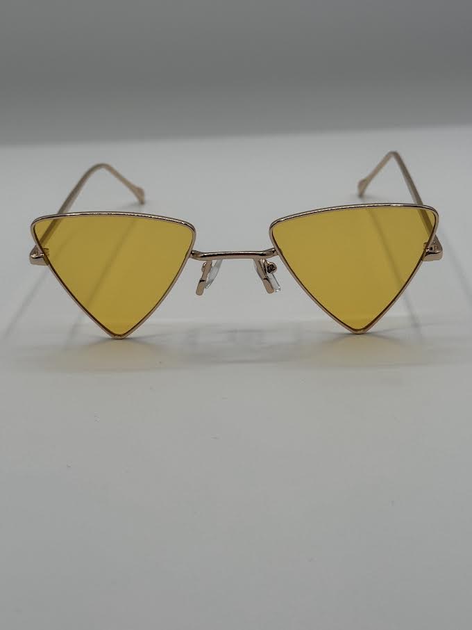 Metal Frame yellow lens designer feel sunglasses