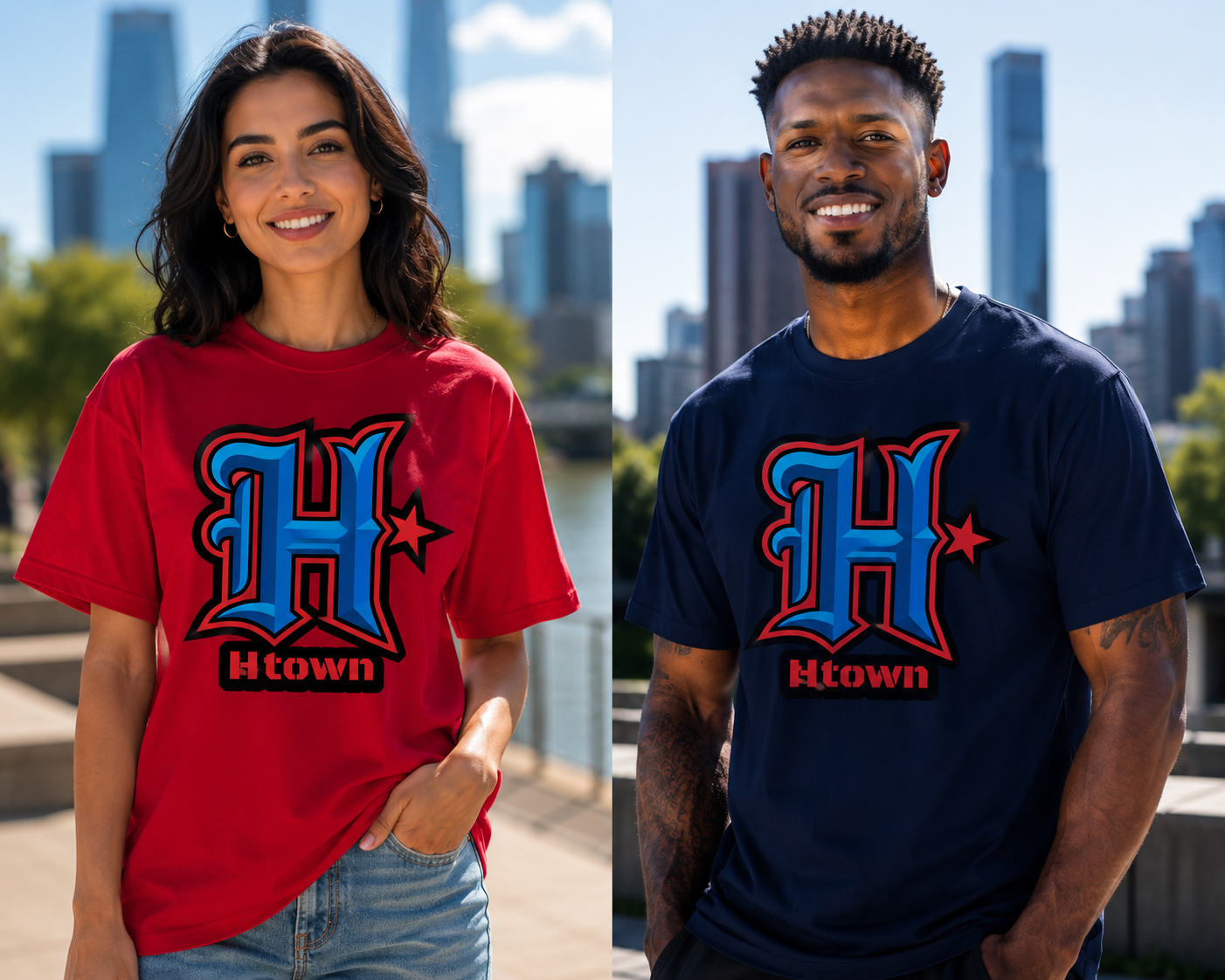 H-town Houston Graphic Tee | Texas Streetwear Shirt | Urban H Logo T-Shirt | Unisex Houston Pride Tee