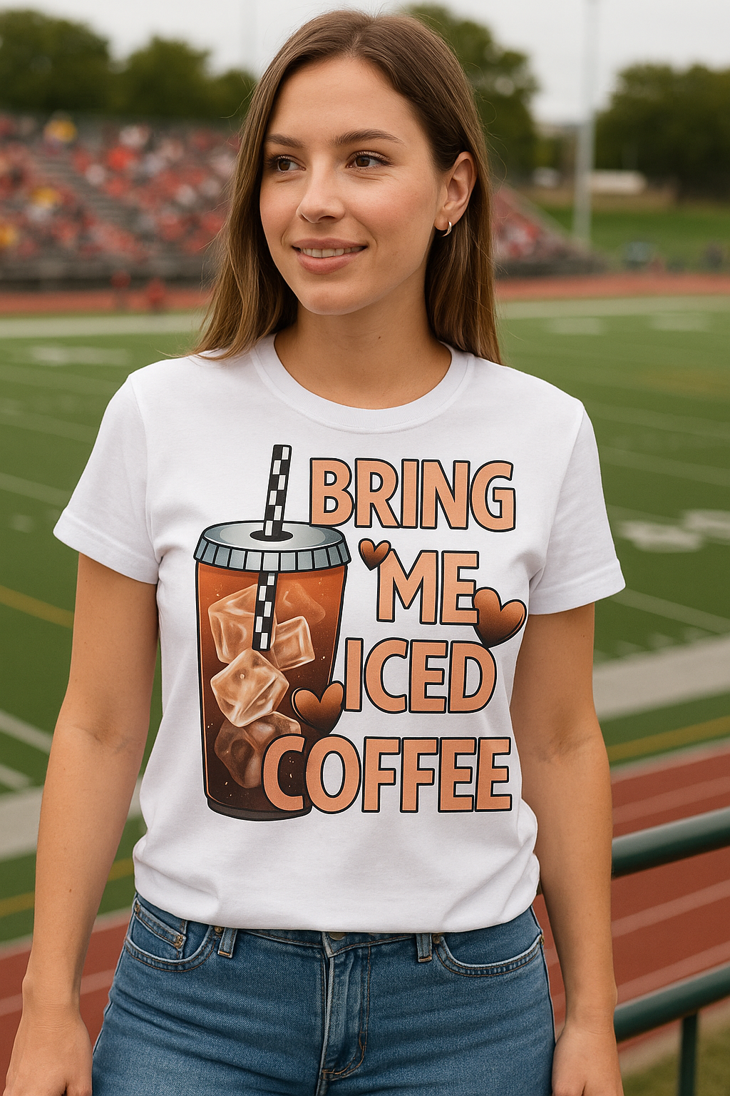 Bring Me Iced Coffee Shirt | Funny Coffee Lover DTF Transfer | Cute Summer Iced Coffee Graphic Tee Design
