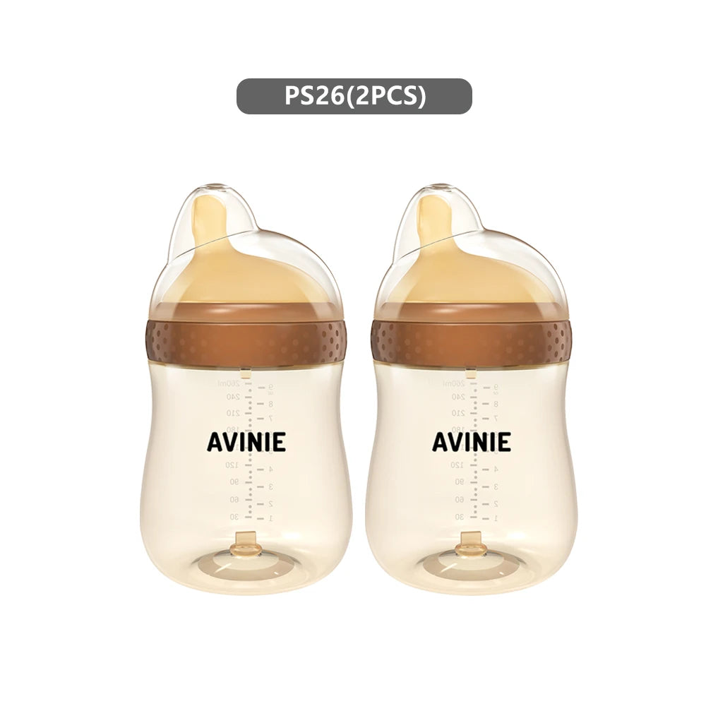 2PCS 150ml/260ml Baby bottles PPSU Baby Bottles Kids Teeth Guard Feeding Bottle Antifall Bottom Return Air Anti-bubble BPA Free