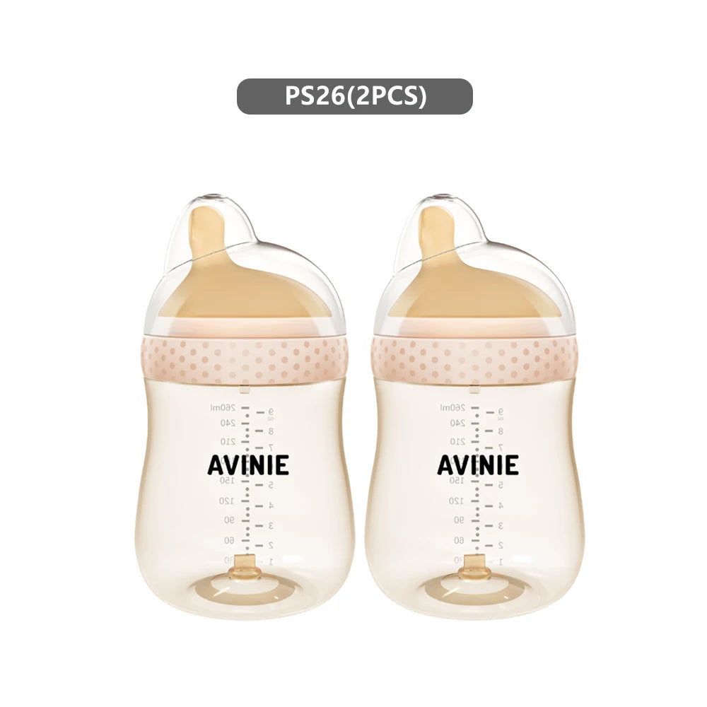 2PCS 150ml/260ml Baby bottles PPSU Baby Bottles Kids Teeth Guard Feeding Bottle Antifall Bottom Return Air Anti-bubble BPA Free