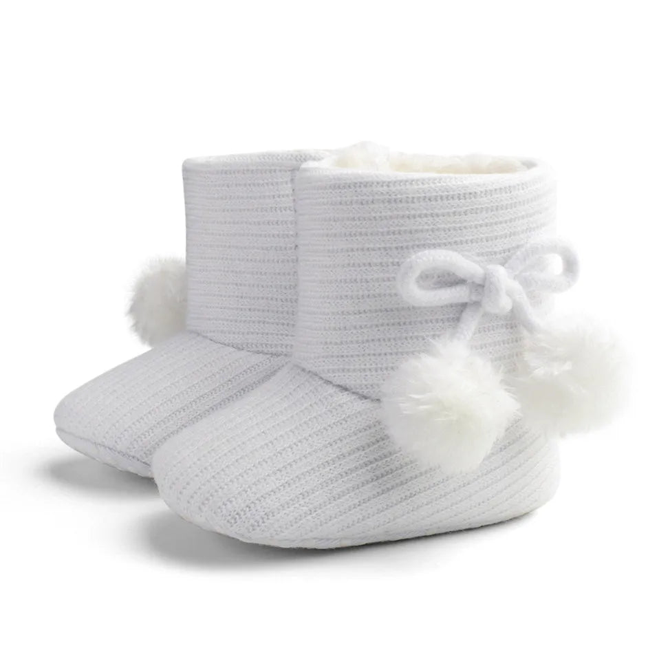 New Winter Super Warm Newborn Baby Girls First Walkers Shoes Infant Toddler Soft Soled Anti-slip Boots Booties