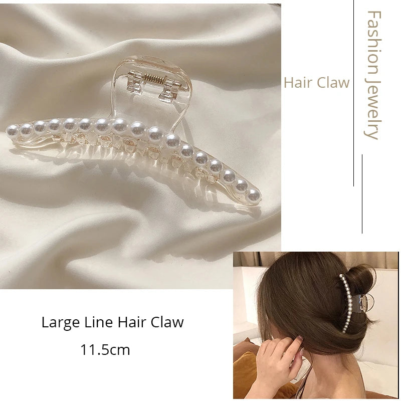 Korean Metal Geometric Hair Claw Barrettes Elegant Hair Clip Crab for Women Hollow Out Hairpin Headwear Girl Hair Accessories