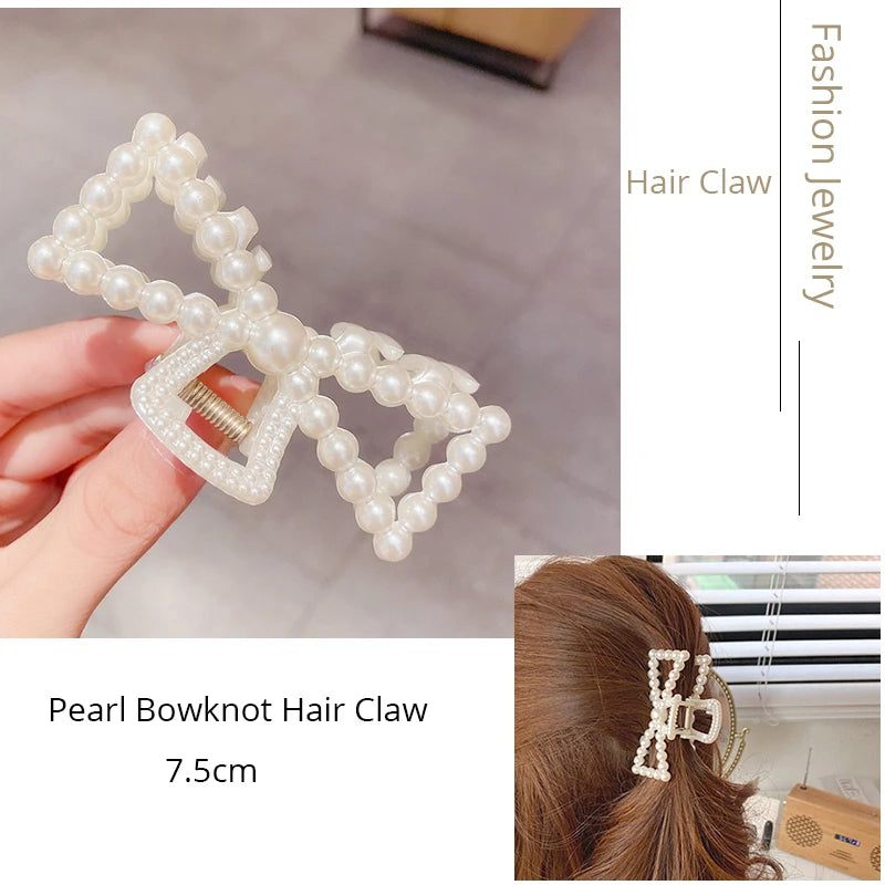 Korean Metal Geometric Hair Claw Barrettes Elegant Hair Clip Crab for Women Hollow Out Hairpin Headwear Girl Hair Accessories