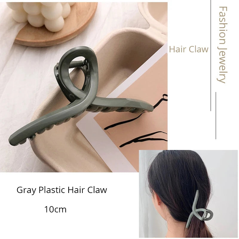 Korean Metal Geometric Hair Claw Barrettes Elegant Hair Clip Crab for Women Hollow Out Hairpin Headwear Girl Hair Accessories