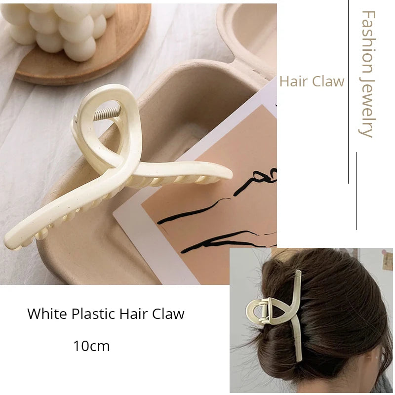 Korean Metal Geometric Hair Claw Barrettes Elegant Hair Clip Crab for Women Hollow Out Hairpin Headwear Girl Hair Accessories
