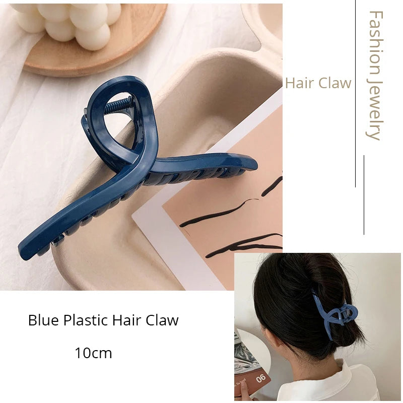 Korean Metal Geometric Hair Claw Barrettes Elegant Hair Clip Crab for Women Hollow Out Hairpin Headwear Girl Hair Accessories
