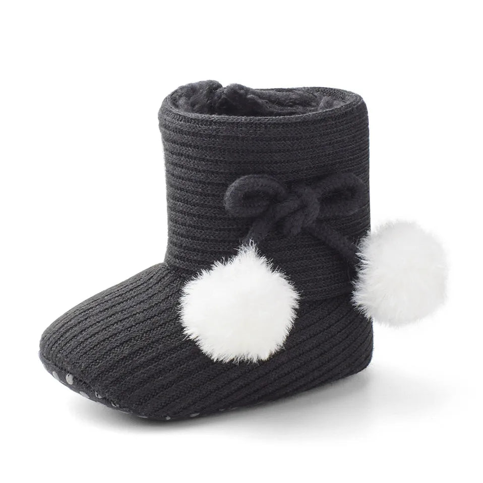 New Winter Super Warm Newborn Baby Girls First Walkers Shoes Infant Toddler Soft Soled Anti-slip Boots Booties